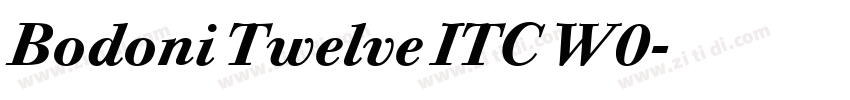 Bodoni Twelve ITC W0字体转换